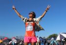 Cross country varsity team races in Southern California